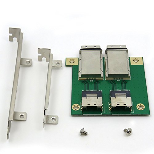 CableDeconn Dual Mini SAS SFF-8088 auf SAS36P SFF-8087 Adapter in PCI Halterung von CableDeconn