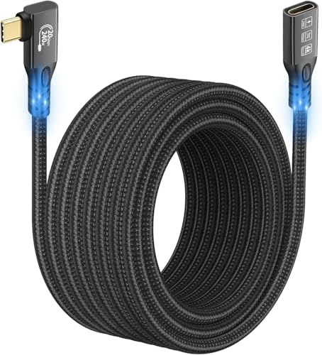 CableDeconn USB C 3.2 Verlängerung Gen-2 240W 3M Ladekabel Anschluss Thunderbolt 3 Mann auf Frau Datenübertragung 20Gbps 48V/5A Typ-C Video 4K kompatibel mit MacBook M1/M2/M3 CableDeconn USB C 3.2 Verlängerung Gen-2 240W 3M Ladekabel Anschluss Thunderbolt 3 Mann auf Frau Datenübertragung 20Gbps 48V/5A Typ-C Video 4K kompatibel mit MacBook M1/M2/M3 von CableDeconn