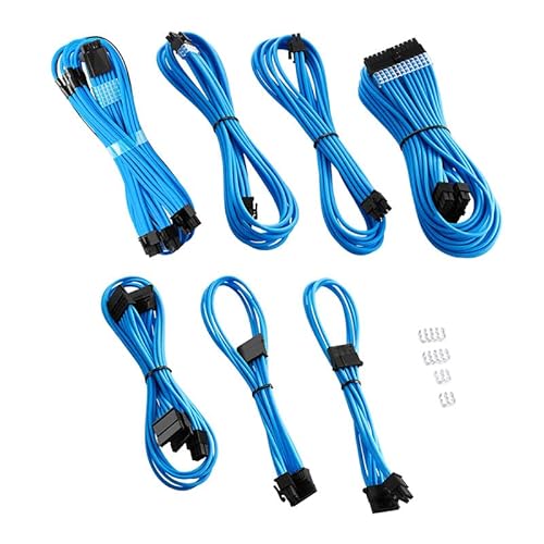 CableMod C-Series PRO ModMesh 12VHPWR Cable Kit für Corsair RM, RMi, RMX (Black Label) - hellblau von CableMod