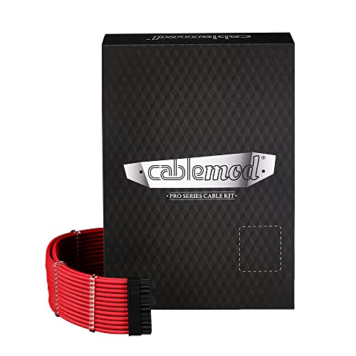 CableMod C-Series PRO ModMesh 12VHPWR Cable Kit für Corsair RM, RMi, RMX (Black Label) - rot von CableMod