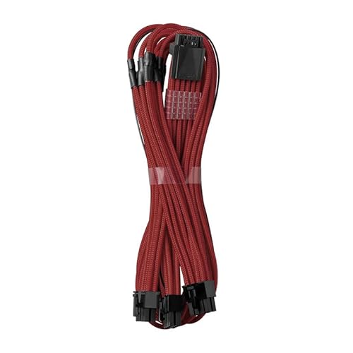CableMod C-Series PRO ModMesh 12VHPWR auf 3X PCI-e Kabel für Corsair - 60cm, dunkelrot von CableMod