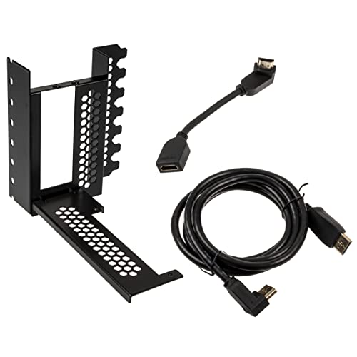 CableMod Montagesatz für Vertikale Grafikkartenhalterung Beinhaltet Grafikkarten Halterung, PCIe x16 Riser Kabel, 1x Displayport Kabel, 1x Hdmi Kabel, Farbe Schwarz von CableMod