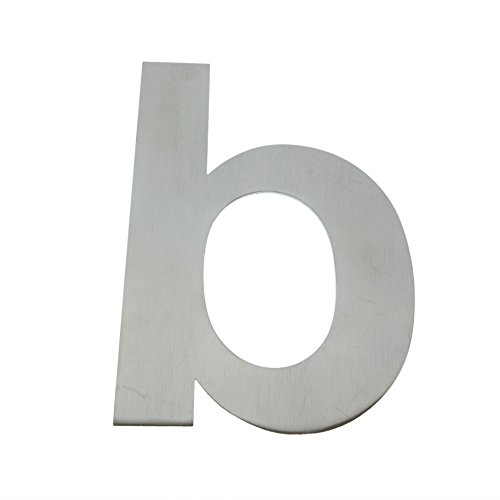 Cablematic NZ32 – Buchstabe B für Regalbeschriftung Edelstahl, 15 cm, Silbergrau von CABLEMATIC