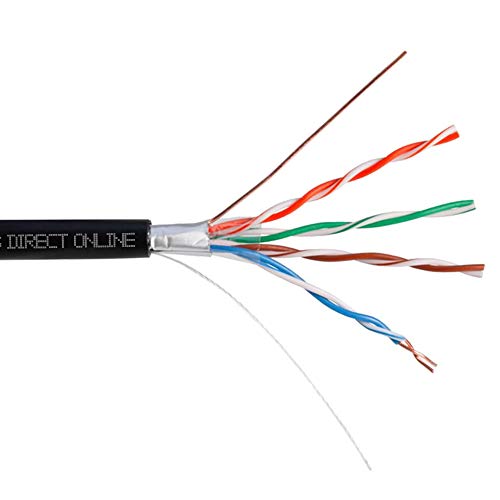 Cables Direct Online CAT5e FTP Outdoor-Kabel, UV-beständig, ungeschirmt, kupferummantelt, Aluminiumdraht, 300 m, FTP, 300 m, FTP von Cables Direct Online