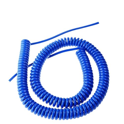 Einziehbar Elastisch 15AWG Blau Spiralkabel 2 Kern Feder Teleskopdraht Dehnbare elektrische Leitung Teleskopisch Spiralkabel(Stretch 6 Meters) von Cabluandry