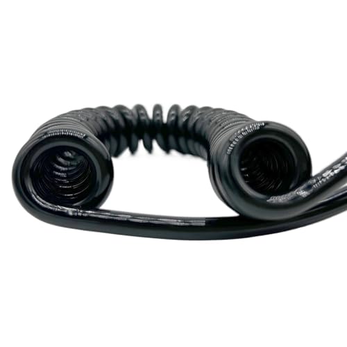 Einziehbar Elastisch 17AWG 5-adriges Federkabel, 1 mm2, spiralförmiges Teleskop-Elektrokabel for vielseitige Anwendungen Teleskopisch Spiralkabel(Stretch 2 meters) von Cabluandry