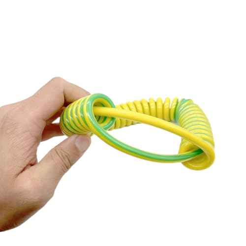 Einziehbar Elastisch 18AWG 0,75 mm quadratisches, spiralförmiges, zugfestes Erdungsfederdraht-Einzelkern-Verlängerungskabel Teleskopisch Spiralkabel(Stretch 2 meters) von Cabluandry