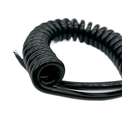 Einziehbar Elastisch 18AWG Federverlängerungskabel 2-adrig 0,75 mm2 reines Kupferkabel elastisches Teleskopkabel Teleskopisch Spiralkabel(Stretch 3.75 Meters) von Cabluandry