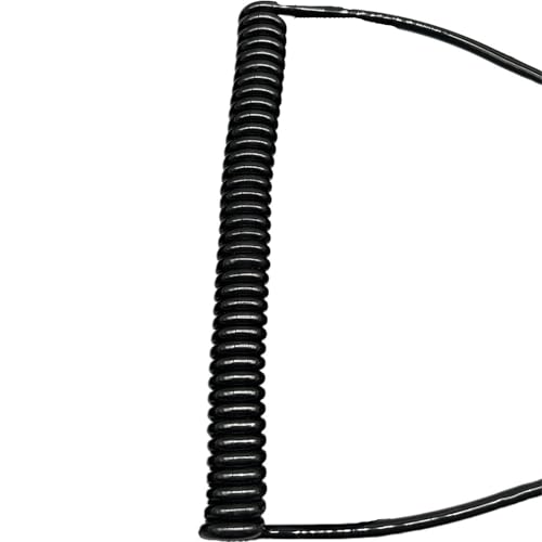 Einziehbar Elastisch 2-adrige, teleskopische, gewellte Federkabelverlängerung auf 1,25 Meter, elastische Schnur, Leiter aus reinem Kupfer Teleskopisch Spiralkabel(0.2mm2 24AWG) von Cabluandry