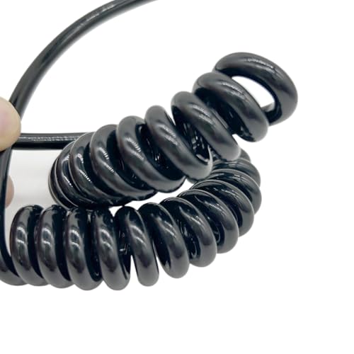 Einziehbar Elastisch 22AWG 4-adriges Federspiralkabel, 0,3 mm2, Teleskop-Stretchdraht for vielseitigen Einsatz Teleskopisch Spiralkabel(Stretch 2 meters) von Cabluandry