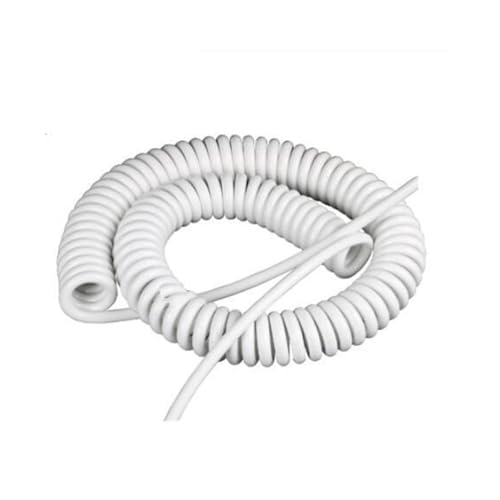 Einziehbar Elastisch 3,7 Meter Stretch Teleskop Federdraht Spiralkabel 2 Kerne weiß dehnbares Kabel Teleskopisch Spiralkabel(18AWG) von Cabluandry