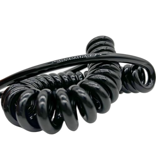 Einziehbar Elastisch 3-adriges, dehnbares 3-Meter-Spiralkabel mit Feder for vielseitige elektrische Anwendungen Teleskopisch Spiralkabel(15AWG) von Cabluandry