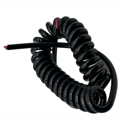 Einziehbar Elastisch 3-adriges 1,0 mm2 großes Spiralkabel mit 5 m Länge und reinem Kupferkern. Teleskopisch Spiralkabel von Cabluandry