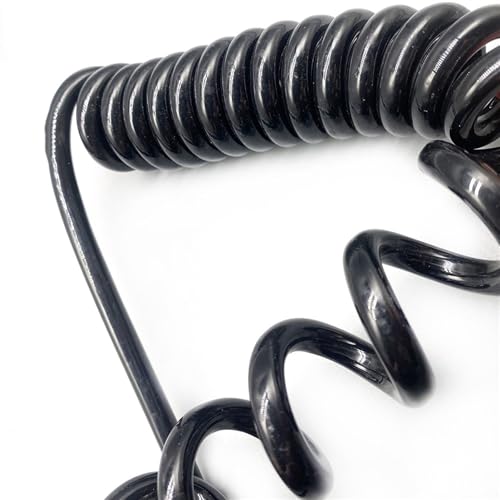 Einziehbar Elastisch 5-adrig 0,75 mm2 Elektronisches Handrad Federdraht CNC-Werkzeugmaschine 18AWG Mobilkabel Spiralcomputer Federdraht Teleskopisch Spiralkabel(Stretch 9 meters) von Cabluandry