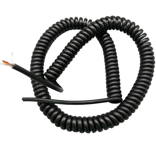 Einziehbar Elastisch 9 Kern 0.15mm2 abgeschirmtes Spiralkabel 26AWG OD 5mm Elastizitäts-Signaldraht Teleskopisch Spiralkabel(Stretch 12 Meters) von Cabluandry