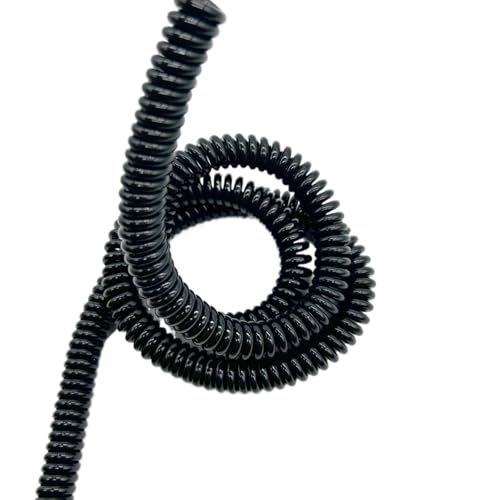 Einziehbar Elastisch 9 Kern Polyurethan Spring Shield Cable 24AWG Teleskopspiraldraht Einstellbare Länge Teleskopisch Spiralkabel(Stretch 5 meters) von Cabluandry