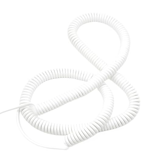 Einziehbar Elastisch Ausdehnbares Spiralkabel, 3-adrig, Federdraht, dehnbar auf 1,25 Meter Teleskopisch Spiralkabel(22AWG) von Cabluandry
