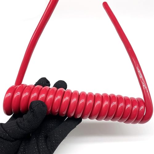 Einziehbar Elastisch Erweiterbar, 2 Meter, 15 AWG, 2-adrig, teleskopisches Polyurethan-Kabel, dehnbarer roter Spiraldraht Teleskopisch Spiralkabel Einziehbar Elastisch Erweiterbar, 2 Meter, 15 AWG, 2-adrig, teleskopisches Polyurethan-Kabel, dehnbarer roter Spiraldraht Teleskopisch Spiralkabel von Cabluandry