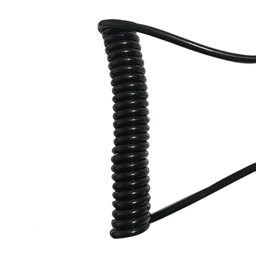 Einziehbar Elastisch Flexibles 2-adriges Spiralfederkabel, 1 mm2, Polyurethandraht, for den Außenbereich Teleskopisch Spiralkabel(Stretch 1.25 Meters) von Cabluandry