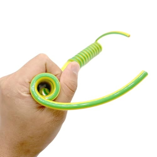Einziehbar Elastisch Gelb 1 Kern 20AWG Teleskop Frühling Spiralkabel 0,5 Quadratmillimeter dehnbarer Draht Teleskopisch Spiralkabel(Stretch 0.75 meter) von Cabluandry