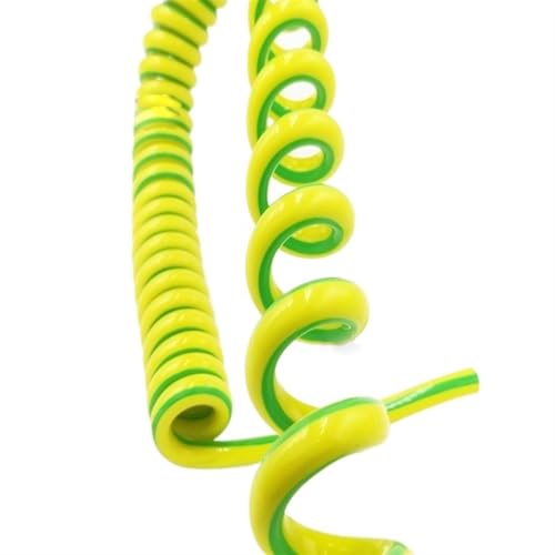 Einziehbar Elastisch Gelb grün Teleskop Spirale Draht Stretch 13 Meter Frühling Kabel Single Core Flexible Linie Teleskopisch Spiralkabel(11AWG) von Cabluandry