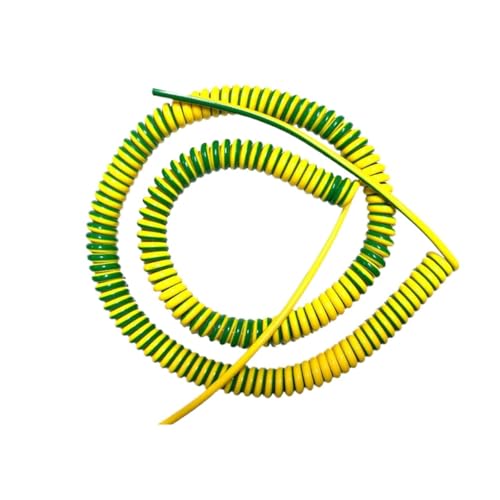 Einziehbar Elastisch Spiral-Steuerkabel, 9 AWG, 6 mm, einadrig, ausziehbarer Erdungsfederdraht for verbesserte Leistung Teleskopisch Spiralkabel(Stretch 9 meters) von Cabluandry