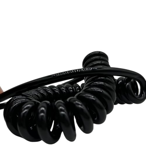 Einziehbar Elastisch Stretch 1 Meter 22AWG erweiterbar Draht Feder Spirale schwarz Kabel Teleskopisch Spiralkabel(10 core) von Cabluandry