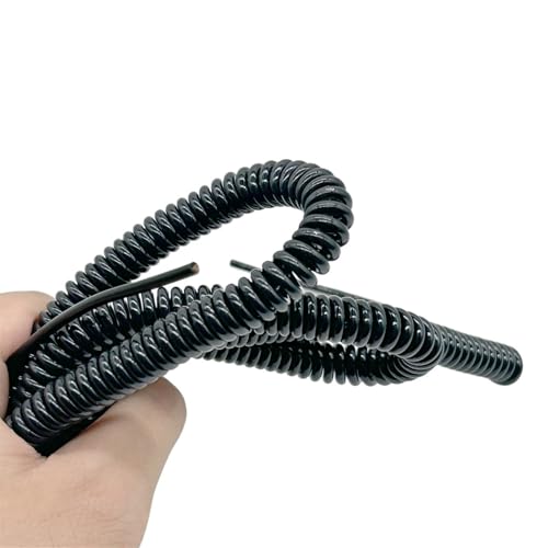 Einziehbar Elastisch Stretch 10 Meter geschirmtes Spiralkabel, mehradrig, Polyurethan, 24 AWG, dehnbarer Teleskopdraht Teleskopisch Spiralkabel(19 cores) von Cabluandry