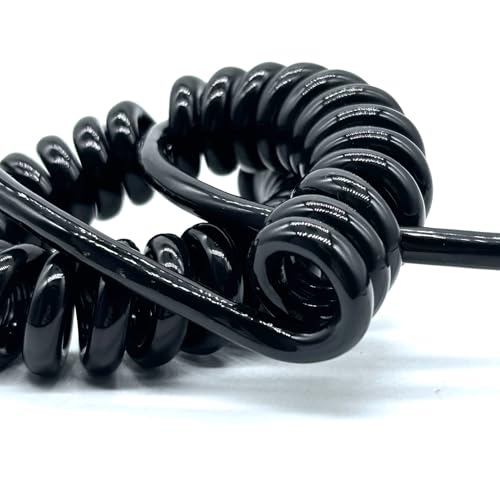 Teleskopfeder 18AWG Spiraldrahtkabel 0,75 mm2 Spannungsverlängerung Skalierbare Erweiterung Erweiterbar 6 Meter Kabel Einziehbar 2 Kern Verlängerungskabel von Cabluandry