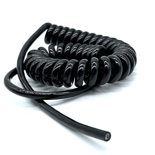 Teleskopfeder 2-adriger Spiralfederdraht 15AWG Teleskop-einziehbarer elektrischer Zug im Freien 1,5 mm2 Tailboard-Feder-Helix-Linie Verlängerungskabel(Straight 7.5 meters) von Cabluandry