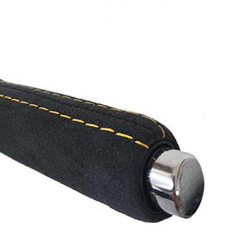 Cabotec Überzug Handbremse Handbremsgriff Für VW Golf 5 6 EOS SCIROCCO ALCANTARA NAHT WÄHLBAR (GELB) von Cabotec
