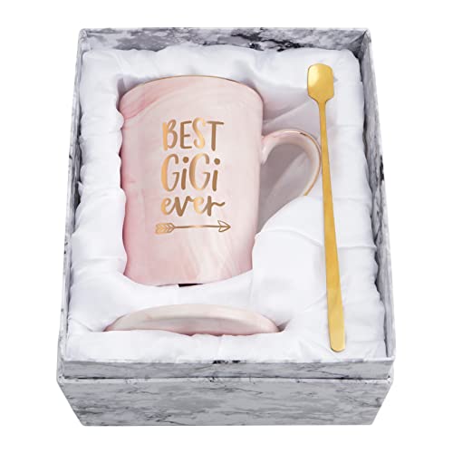 Cabtnca Gigi Gifts, Best Gigi Ever Gifts, Gigi Geschenke für Oma, Gigi Mimi Nana Muttertagsgeschenke, Gigi Grandma Tasse, Mimi Nana Tasse, 400 ml von Cabtnca