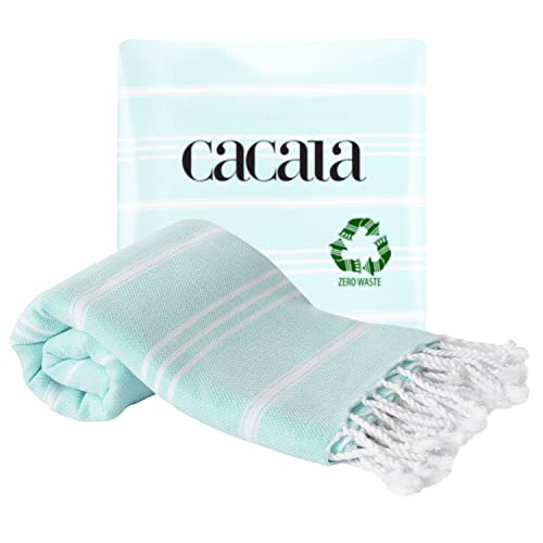 Hand Face Turkish Towel Pestemal 60 X 90 cm Peshtemal Fouta Kitchen Baby Care by Cacala "Aqua Marine" von Cacala