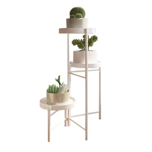 Cachpib 3 Etagen Pflanzenständer Metall Blumenständer Pflanzenregal Blumenregal Indoor Outdoor, Faltbar Blumentreppen mit Abnehmbaren Tabletts für Garten Balkon Wohnzimmer, Weiß Stil B Cachpib 3 Etagen Pflanzenständer Metall Blumenständer Pflanzenregal Blumenregal Indoor Outdoor, Faltbar Blumentreppen mit Abnehmbaren Tabletts für Garten Balkon Wohnzimmer, Weiß Stil B von Cachpib