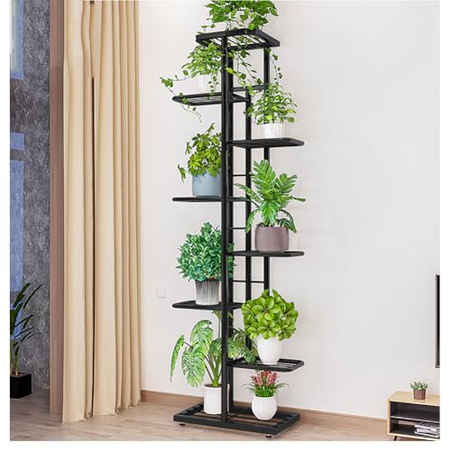 Cachpib 8 Tiers Blumenregal Pflanzenregal Mehrstöckig Blumenständer Metall Pflanzenständer Blumenbank Blumentreppe Pflanzentreppe Standregal für Innen Garten Balkon Deko von Cachpib