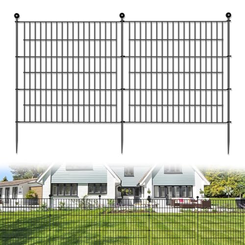 Cachpib Gartenzaun Metall Steckzaun Dekoration Gitterzaun Für Garten Hundezaun Garten Zaun Gartenbeet Und Tierbarriere, Für Kaninchen, Hund, Hof von Cachpib