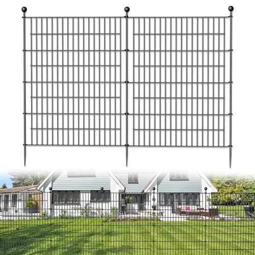 Cachpib Gartenzaun Metall Steckzaun Dekoration Gitterzaun Für Garten Hundezaun Garten Zaun Gartenbeet Und Tierbarriere, Für Kaninchen, Hund, Hof von Cachpib