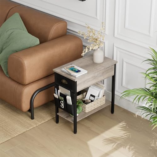 Cachpib Nachttisch Nachtschrank Beistelltisch Sofatisch Mit Schubladen Und Klappbare Tischplatte, Couchtisch Nightstand Mit Ablage Und Stofftasche, Für Wohnzimmer, Schlafzimmer, 60x32x60Cm Cachpib Nachttisch Nachtschrank Beistelltisch Sofatisch Mit Schubladen Und Klappbare Tischplatte, Couchtisch Nightstand Mit Ablage Und Stofftasche, Für Wohnzimmer, Schlafzimmer, 60x32x60Cm von Cachpib