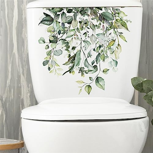 Cachpib WC-Aufkleber, selbstklebend, Pflanzenblätter, Blumen, Toilettensitz-Deckelaufkleber, Badezimmer-Wandaufkleber, Wandkunst, Dekoration für Raumdekoration, M-203 Cachpib WC-Aufkleber, selbstklebend, Pflanzenblätter, Blumen, Toilettensitz-Deckelaufkleber, Badezimmer-Wandaufkleber, Wandkunst, Dekoration für Raumdekoration, M-203 von Cachpib