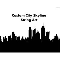 Benutzerdefinierte Stadt Skyline String Art von CactusCustomDesigns