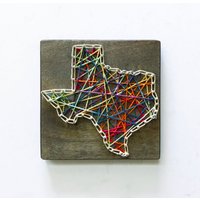 Mini Texas String Art - Kunst Mini-Kunst Desktop-Kunst Kleine Mini Texas String Art - Kunst Mini-Kunst Desktop-Kunst Kleine von CactusCustomDesigns