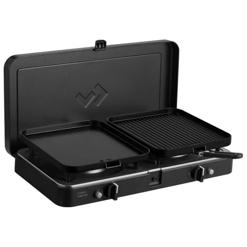 CADAC - 2 Cook 3 Turbo Deluxe - Plastik - Stahl - Aluminium - Gas Barbecue - Camping Grill 50mBar - Schwarz von Cadac