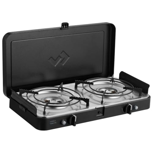 CADAC - 2 Cook 3 Turbo Stove -Tischgrill - Für draußen grillen - Plastik - Stahl - Aluminium - Gas Barbecue - Camping Grill 50mBar - Schwarz - Grün von Cadac