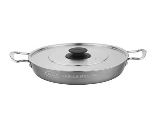 Cadac Safari Chef Paella-Pfanne mit Deckel, 28 cm, Edelstahl von Cadac