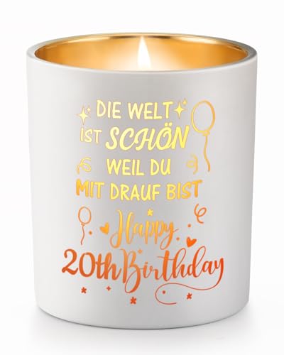 CadeauJoie 20 Geburtstag Frauen, Geburtstagsgeschenk für Frauen, Lavendel Flammenduftkerze Geschenke für Frau Freundin Mama Schwester Tochter Tante, Beste Freundin Geburtstag Geschenk CadeauJoie 20 Geburtstag Frauen, Geburtstagsgeschenk für Frauen, Lavendel Flammenduftkerze Geschenke für Frau Freundin Mama Schwester Tochter Tante, Beste Freundin Geburtstag Geschenk von CadeauJoie