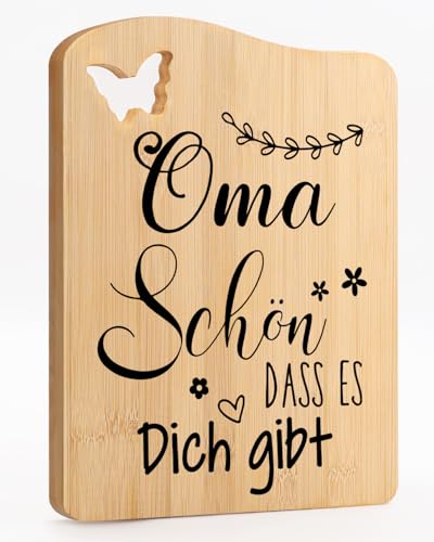 CadeauJoie Oma Geschenk Geburtstag, UV Bedrucktes Bambus Schneidebrett, Geschenk für Oma, Geburtstagsgeschenke Muttertagsgeschenk für Oma von CadeauJoie