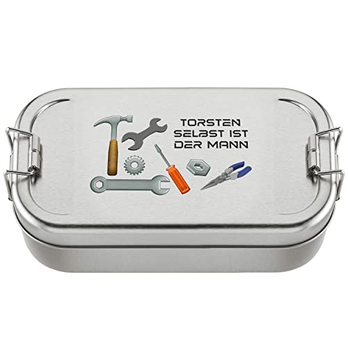 Cadenis Lunchbox Werkzeug personalisiert mit Ihrem Wunschtext aus Metall von Cadenis