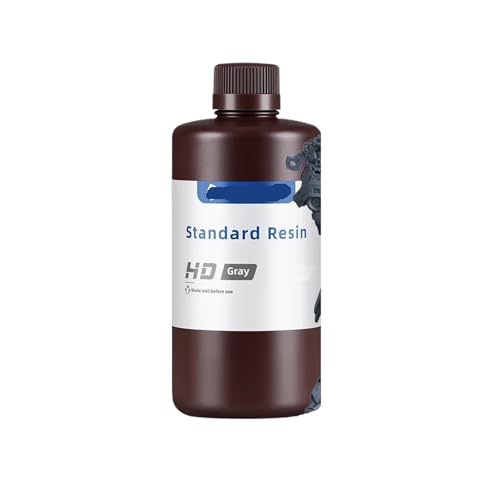 Cadfghjk 3 Kg Standard-UV-Harz for 3D-Drucker Photon-Druckmaterial, Figurenmodelle, LCD-UV-Normalflüssigkeit – Kompatibel Mit Photon(3kg HD Gray) von Cadfghjk
