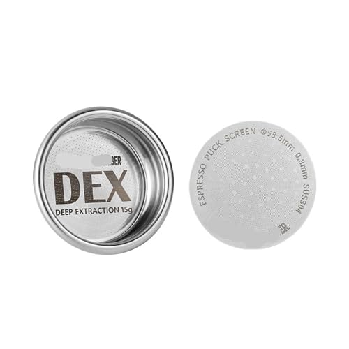 Präzise 58,5 Mm Espresso-Kaffeefilterkörbe Mit Espresso-Puck-Sieb, Passend For 58 Mm Siebträger-Barista-Zubehör – Kompatibel Mit MHW-3BOMBER DEX(15g and Puck Screen) von Cadfghjk