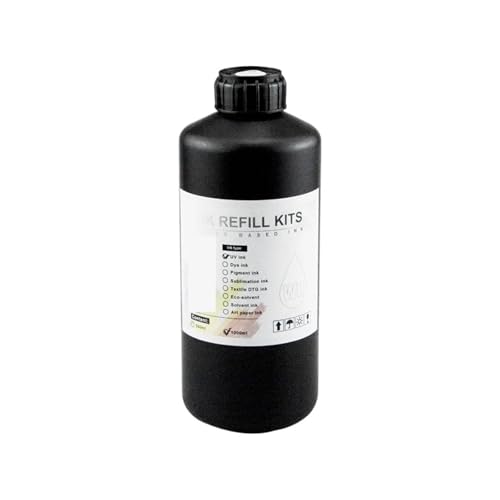 UV-Hartinte, 1000 Ml, UV-Tinte, UV-Druckerzubehör – Kompatibel Mit Epson XP600 TX800 XP-600 L800 L805 L1800 R290 R300 1390 1400 1410 1430 DX5 DX7 DX10(Hard Ink-WH) von Cadfghjk
